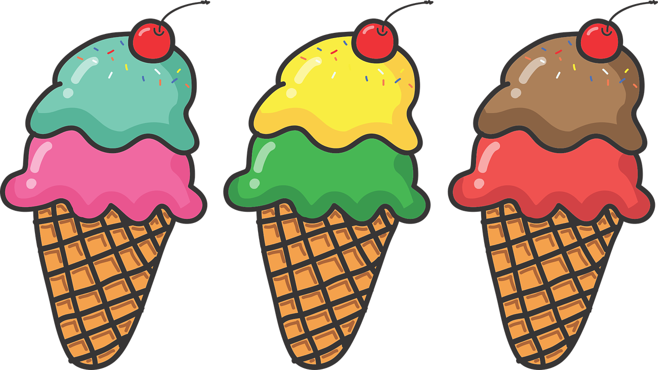 Picture of ice cream cones.