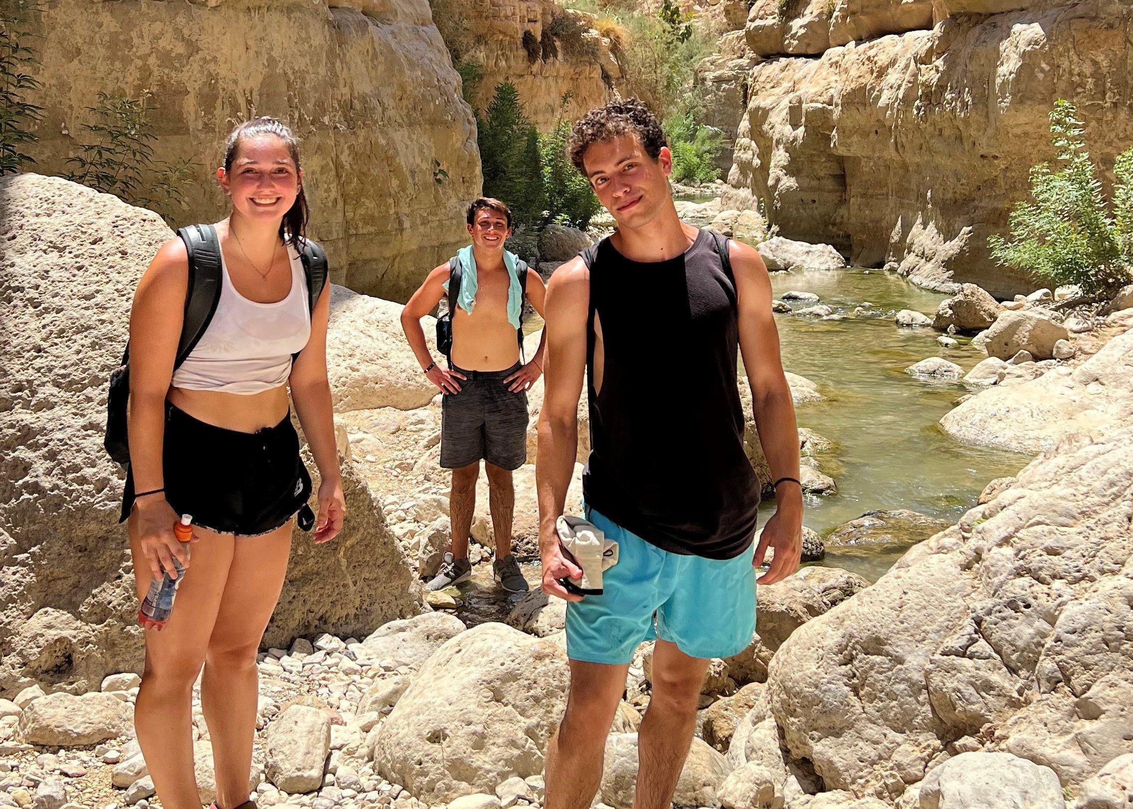 Pic of Ravid Inbar hiking in Israel with friends